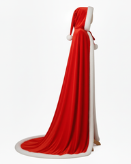 Christmas Velvet Cloak Santa Claus Holiday Cape