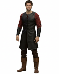 Fantasy Ranger Leather Vest Coat