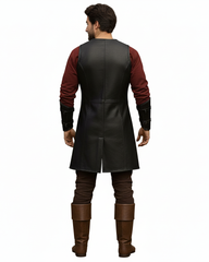 Fantasy Ranger Leather Vest Coat