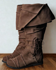 Viking Pirate Lace-Up Combat Boots