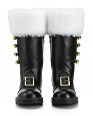 Santa Claus Fur Trim Boots Christmas Shoes