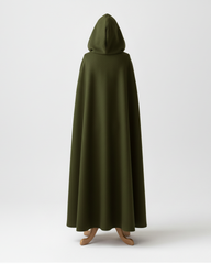 Multicolor Wool Hooded Cloak Classic Winter Cape