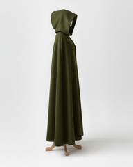 Multicolor Wool Hooded Cloak Classic Winter Cape