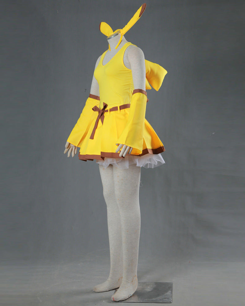 Pokemon Pikachu Cosplay Costume Yellow Dress
