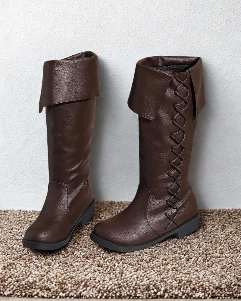 Unisex Gothic Knee-high Boots