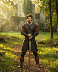 Fantasy Ranger Leather Vest Coat