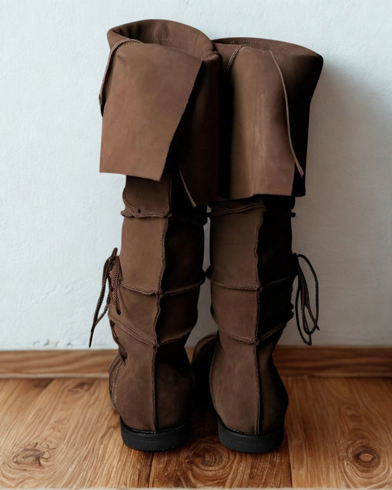Viking Pirate Lace-Up Combat Boots