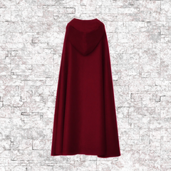 Burgundy Hooded Cloaks with Pockets