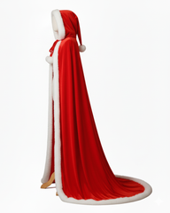 Christmas Velvet Cloak Santa Claus Holiday Cape