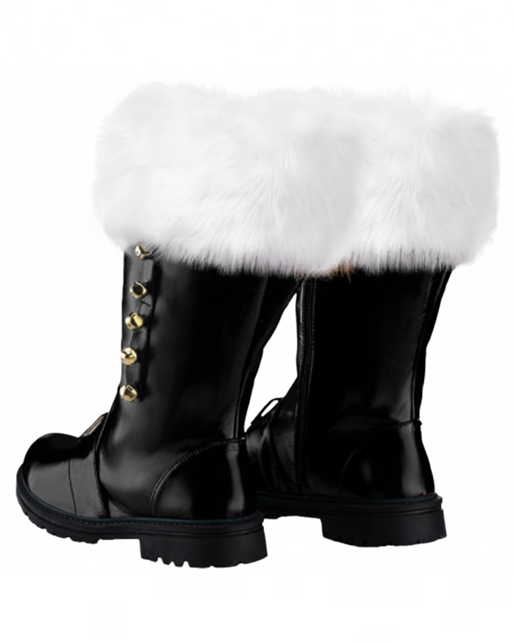 Santa Claus Fur Trim Boots Christmas Shoes
