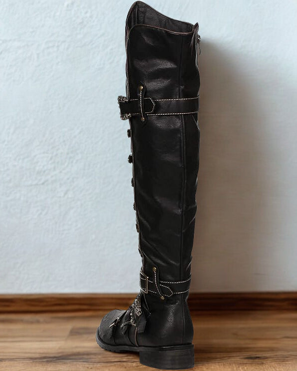 Medieval Renaissance Knee-High Boots