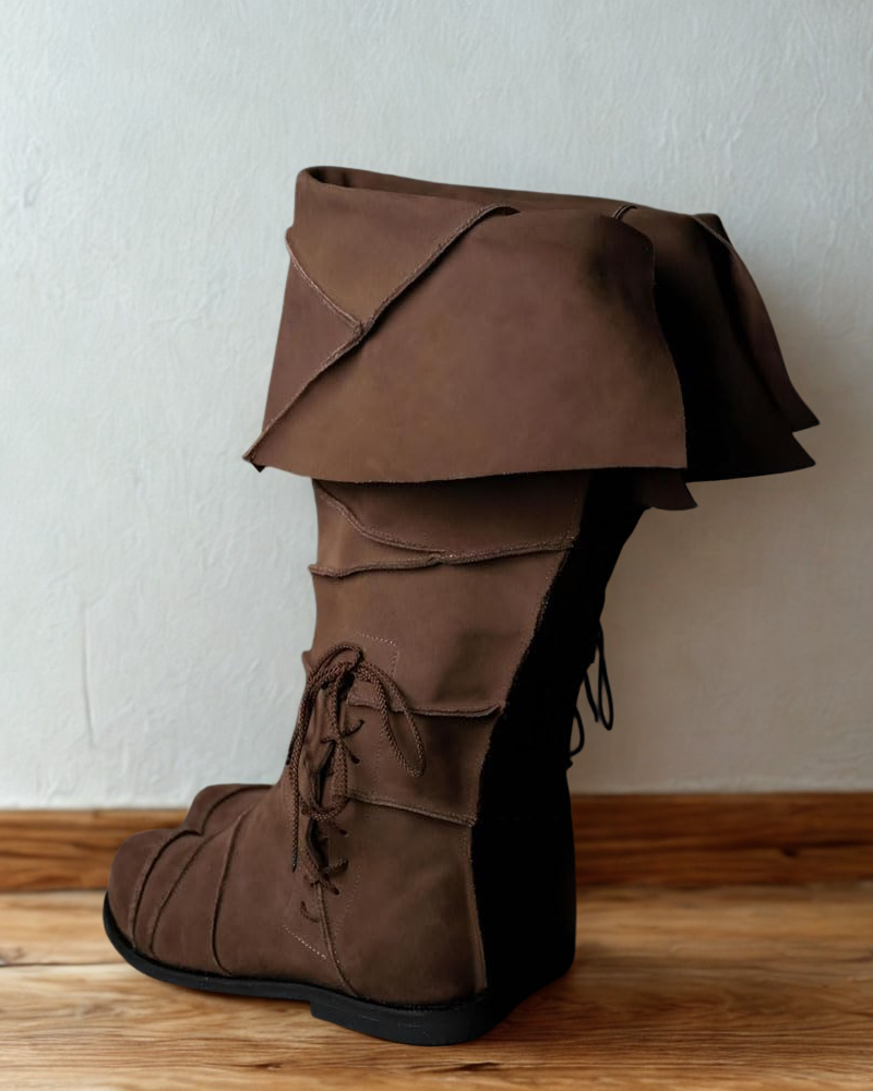 Viking Pirate Lace-Up Combat Boots