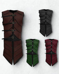 Mens Medieval Renaissance Vest Sleeveless Jacket