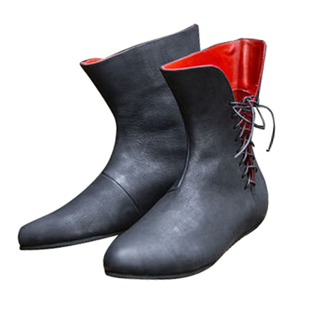 Medieval Lace-up Boots Men Gothic Shoes