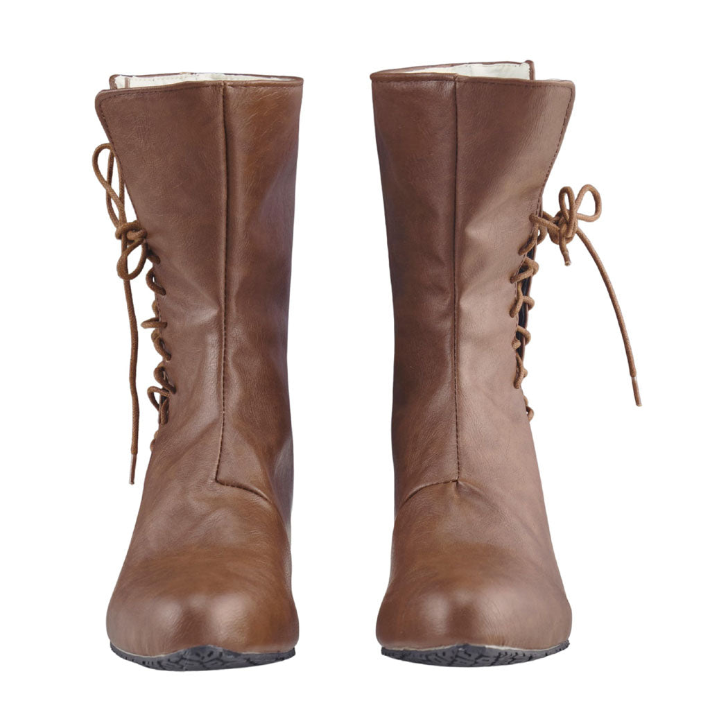 Medieval Lace-up Boots Men Gothic Shoes