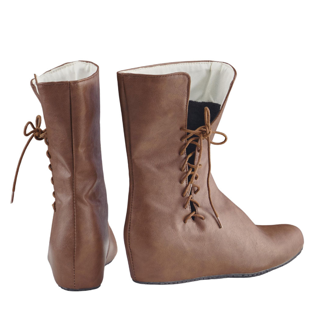 Medieval Lace-up Boots Men Gothic Shoes