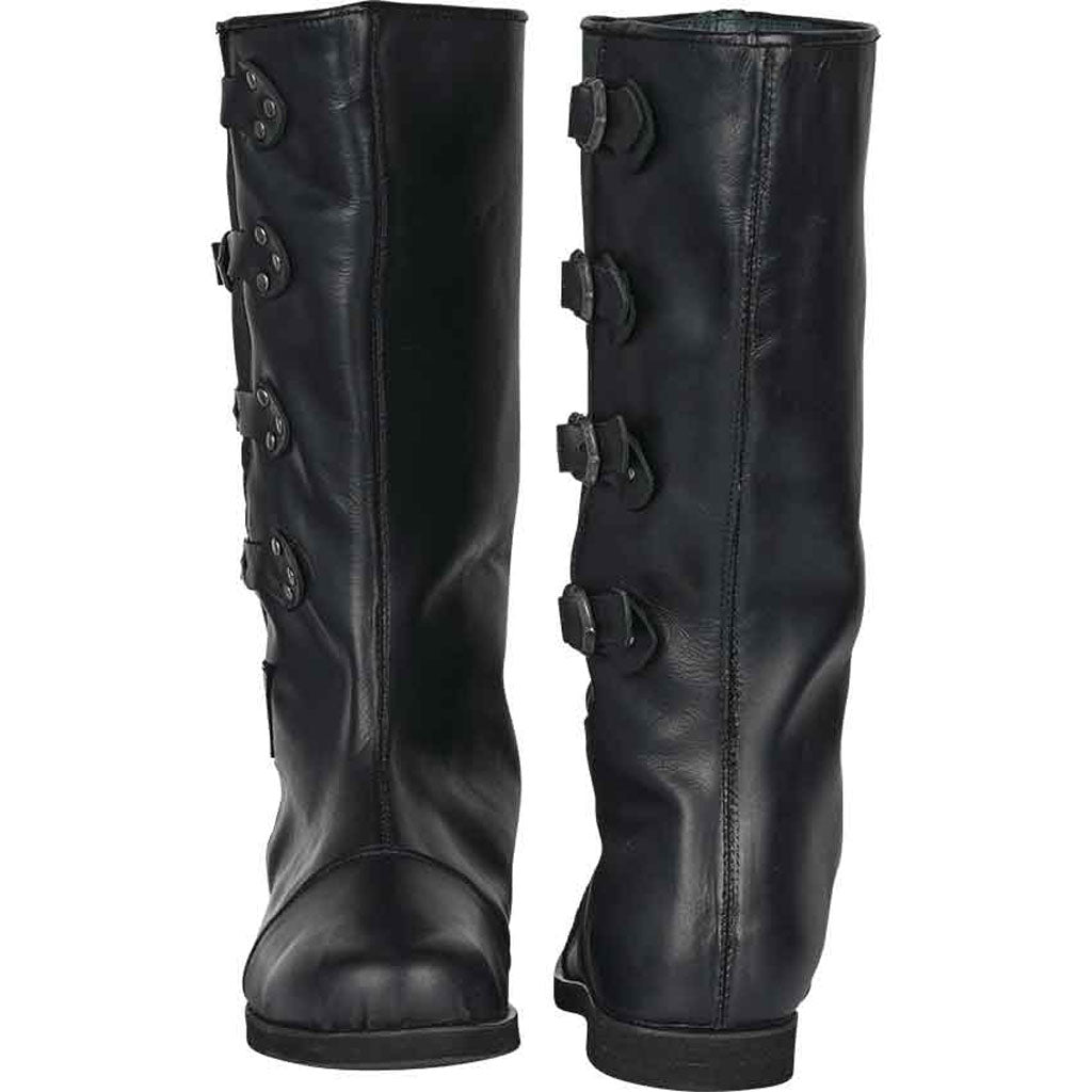 Custom Medieval Black Boots Shoes