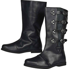 Custom Medieval Black Boots Shoes