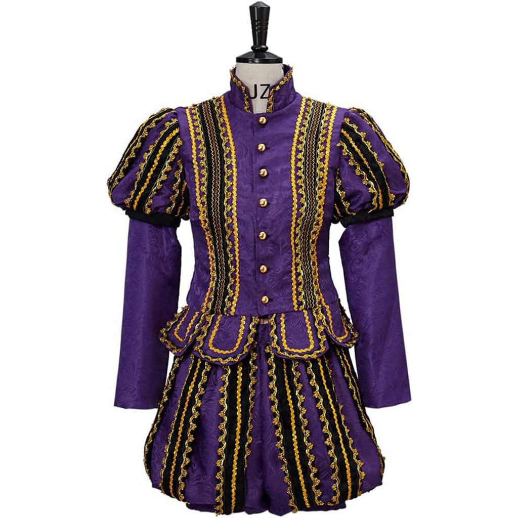 Purple Tudor Costume King Henry Outfit