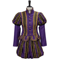 Purple Tudor Costume King Henry Outfit