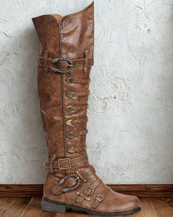Medieval Renaissance Knee-High Boots