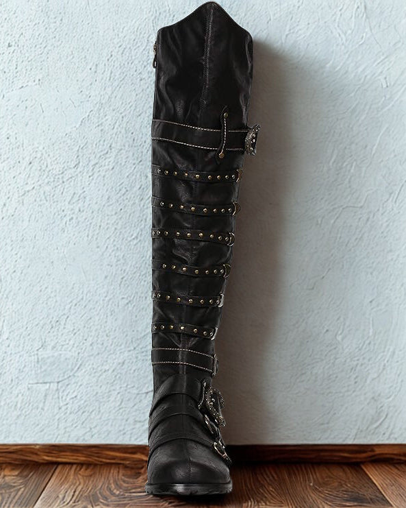Medieval Renaissance Knee-High Boots