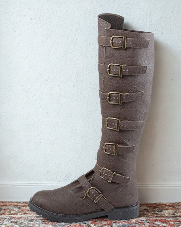 Viking Warrior Buckled Boots