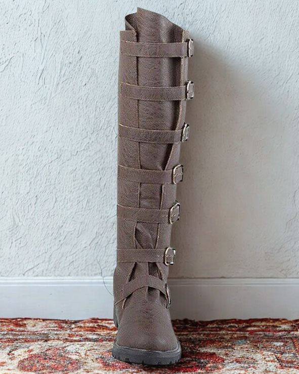 Viking Warrior Buckled Boots
