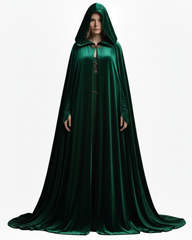 Medieval Velvet Hooded Cloak