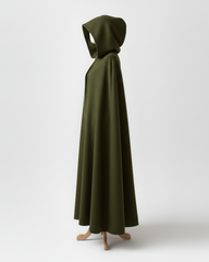 Multicolor Wool Hooded Cloak Classic Winter Cape