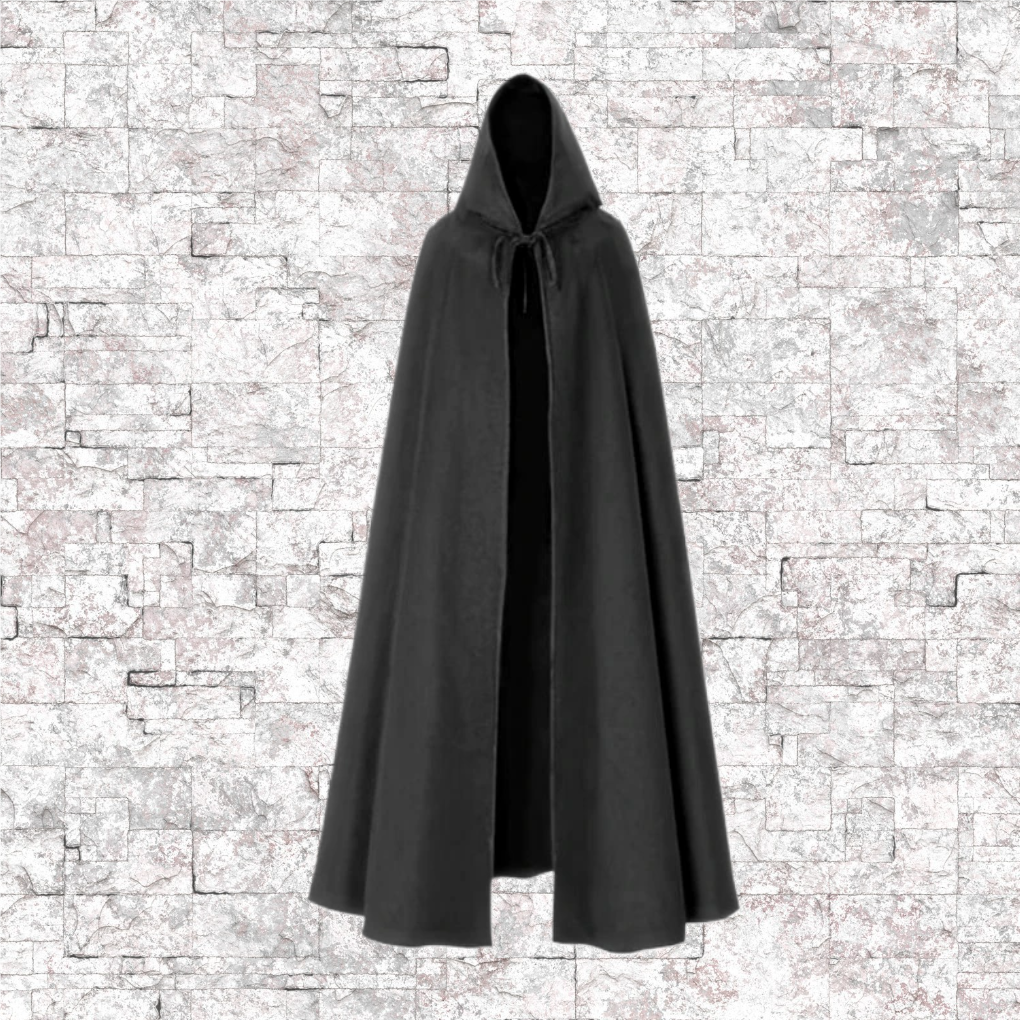 Black Hooded Cloaks with Pockets