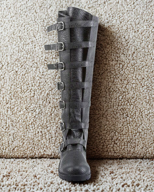 Viking Warrior Buckled Boots