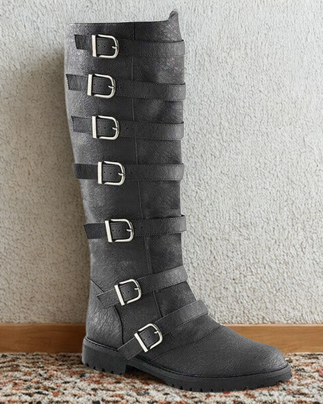 Viking Warrior Buckled Boots