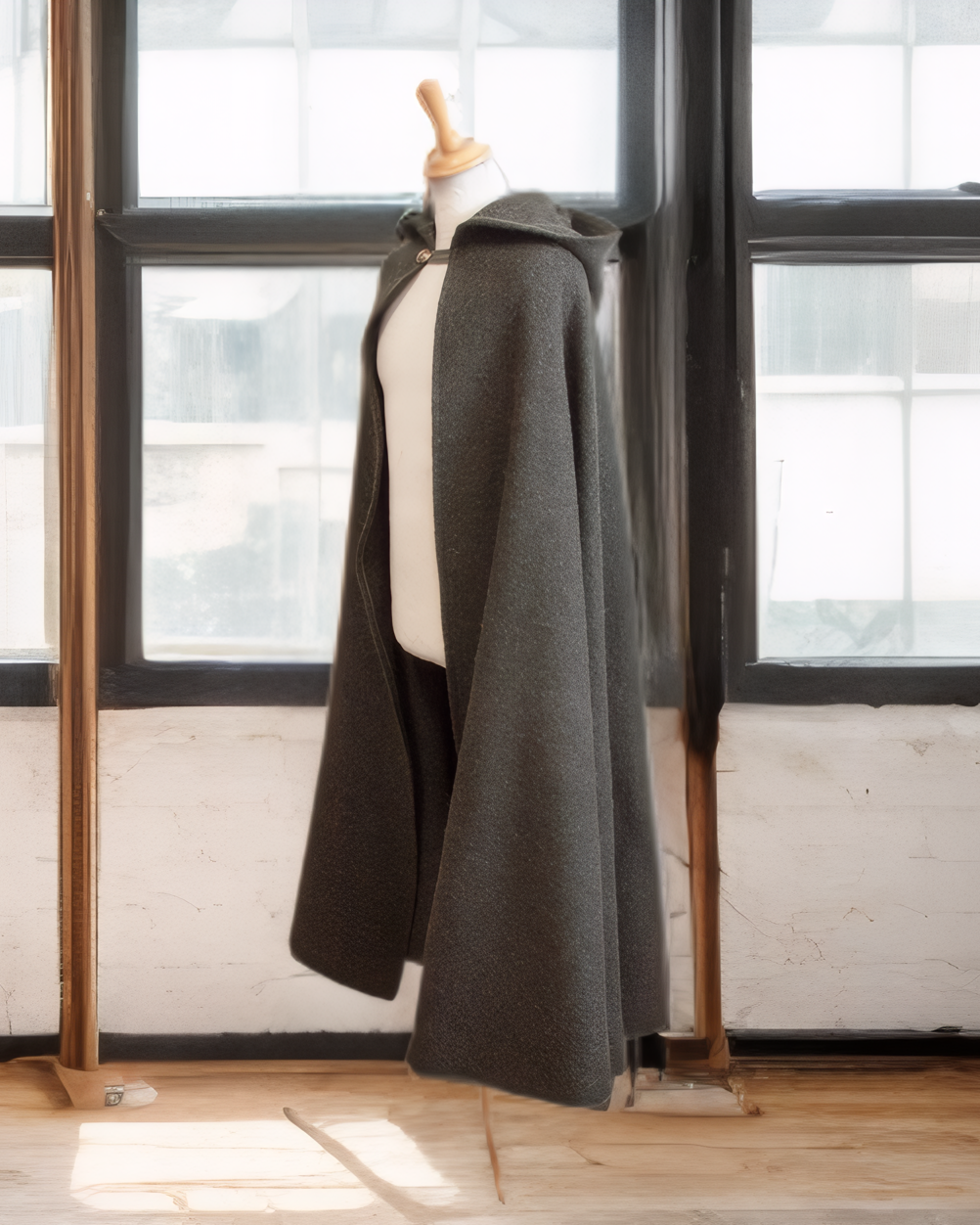 Wool Hooded Cloak