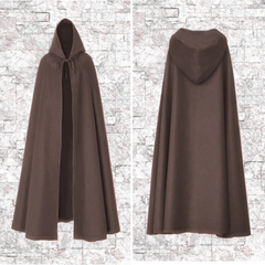 Brown Hooded Cloaks with Pockets
