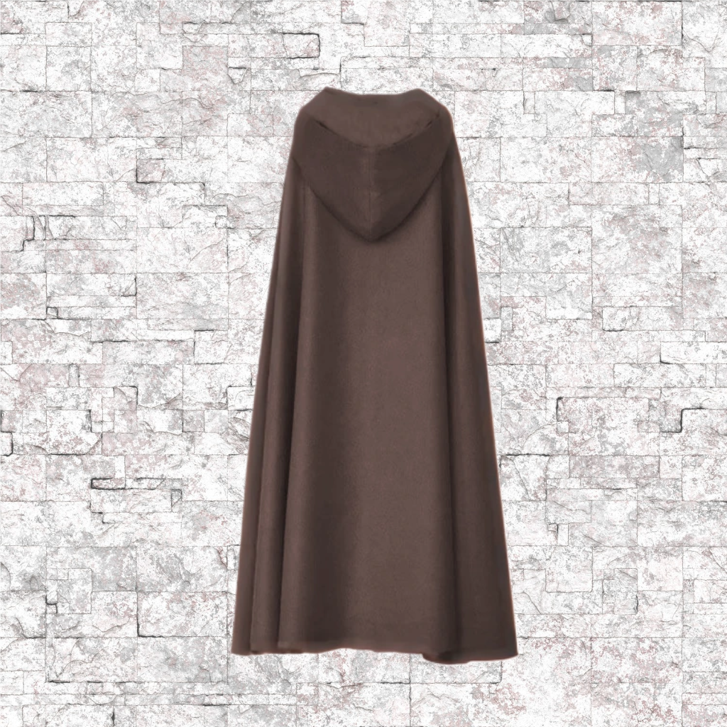Brown Hooded Cloaks with Pockets