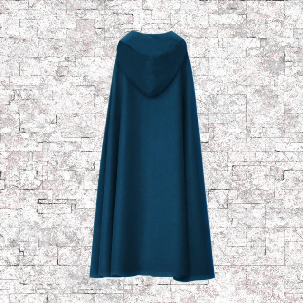 Blue Hooded Cloaks with Pockets