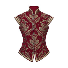 Renaissance Tudor Elizabethan Embroidered Vest