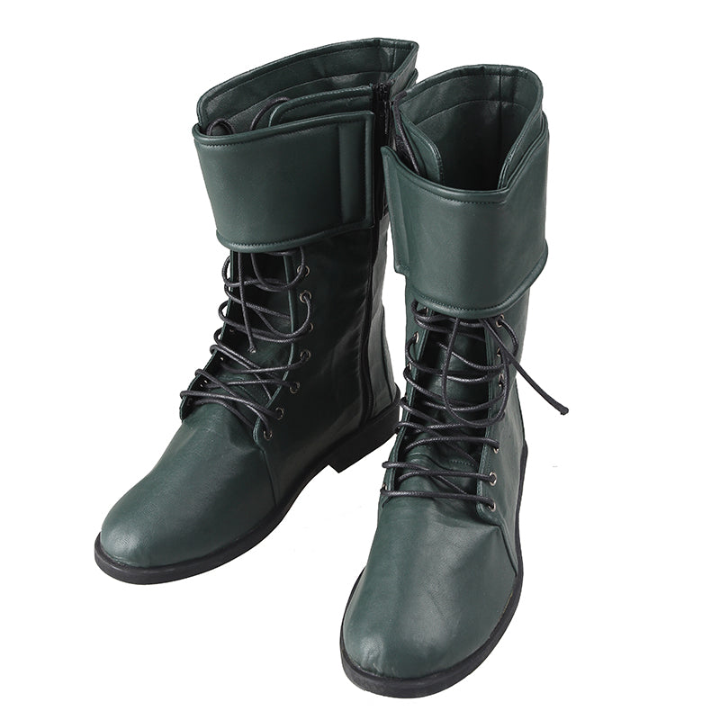 Green Arrow Oliver Queen Cosplay Boots Green Arrow Season 4 Superhero Shoes