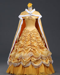 Princess Belle Dress Yellow Cosplay Costume