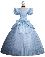 Princess Cinderella Cosplay Costume Blue Dress for Adult