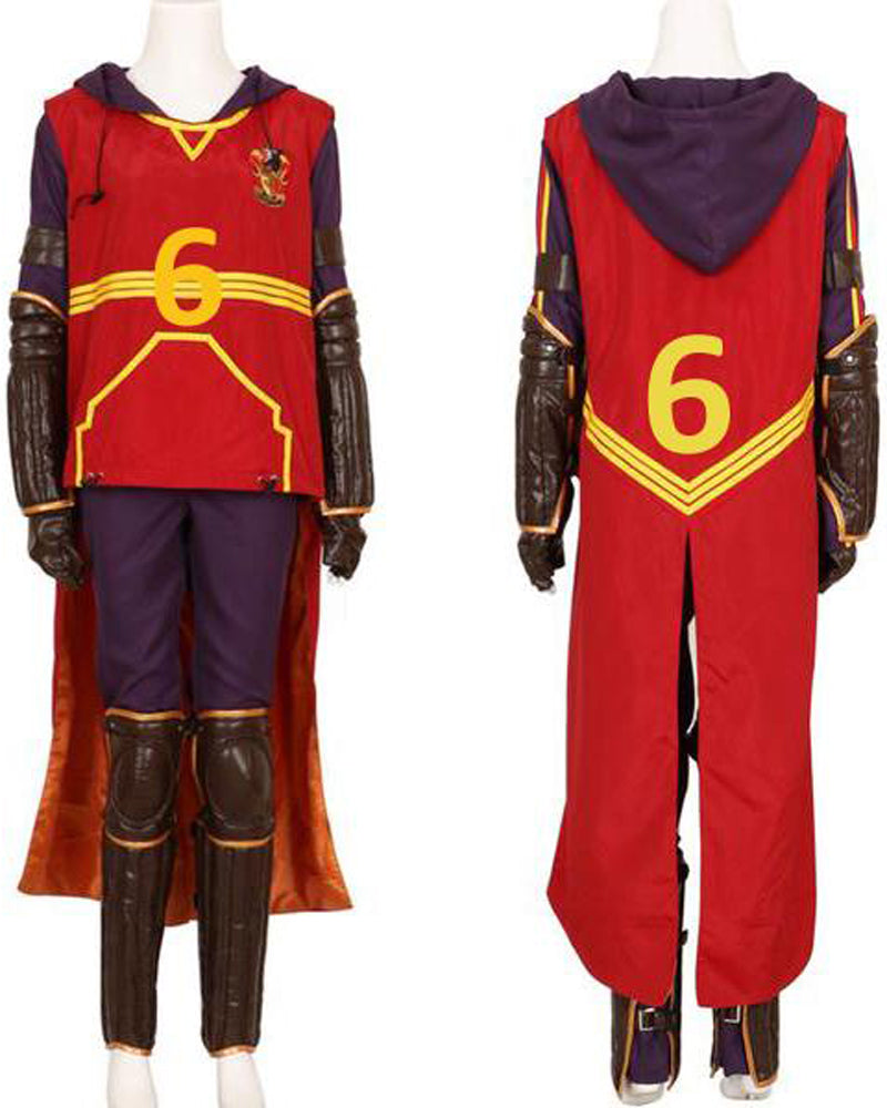 Ginny Weasley Gryffindor Quidditch Cosplay Costume Uniform