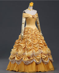 Princess Belle Dress Yellow Cosplay Costume