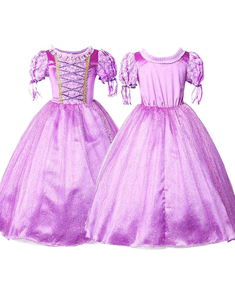 Kids Princess Dress Up Cosplay Costume For Girls (Belle/Rapunzel/Cinderella)