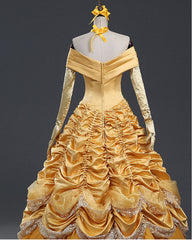 Princess Belle Dress Yellow Cosplay Costume