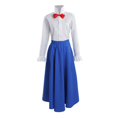 Mary Poppins Cosplay Costume Women Blue Dress