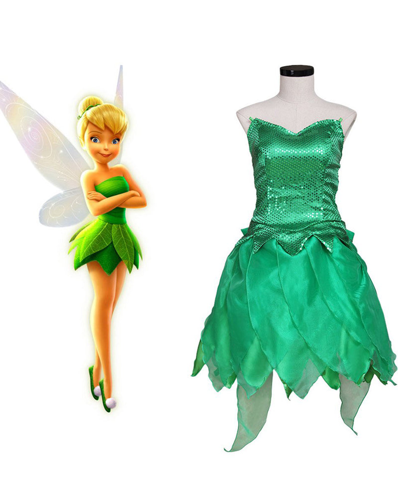Peter Pan Tinker Bell Princess Cosplay Costume Dress