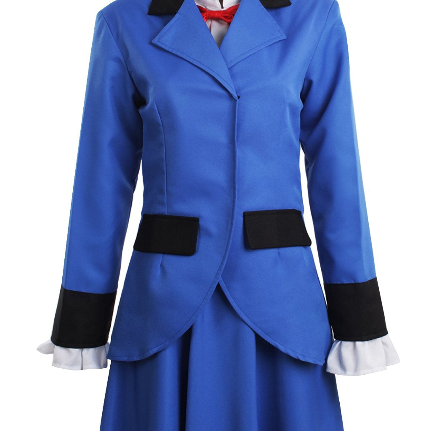 Mary Poppins Cosplay Costume Women Blue Dress