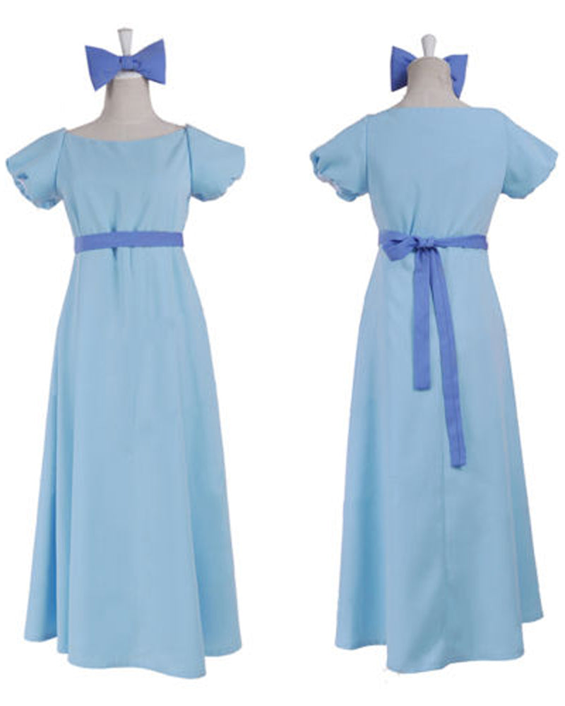 Peter Pan Wendy Darling Cosplay Costum Blue Dress