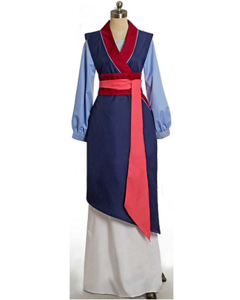Princess Fa Mulan Blue Cosplay Costume Outfit